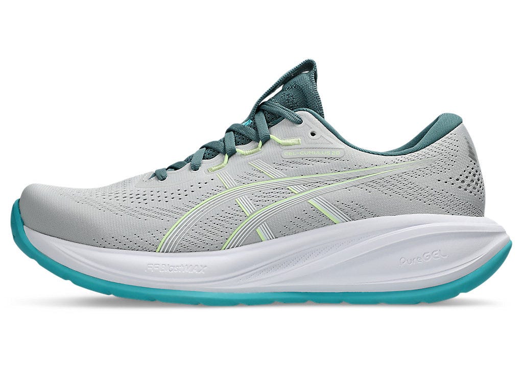 GEL-CUMULUS 28 (2E WIDE) - Cloud Grey/Energy Aqua