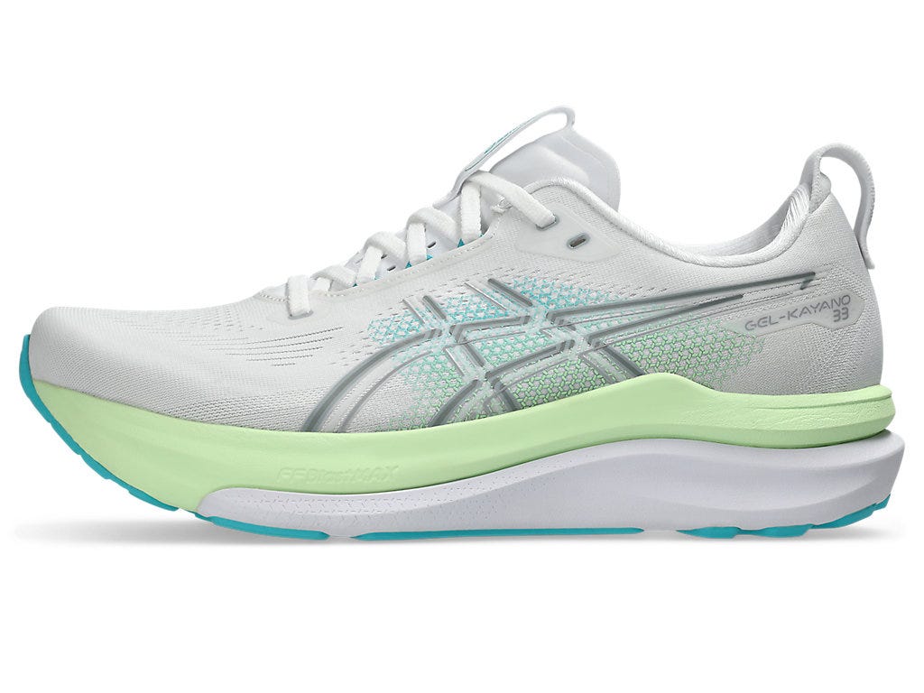 GEL-KAYANO 33 - White/Energy Aqua
