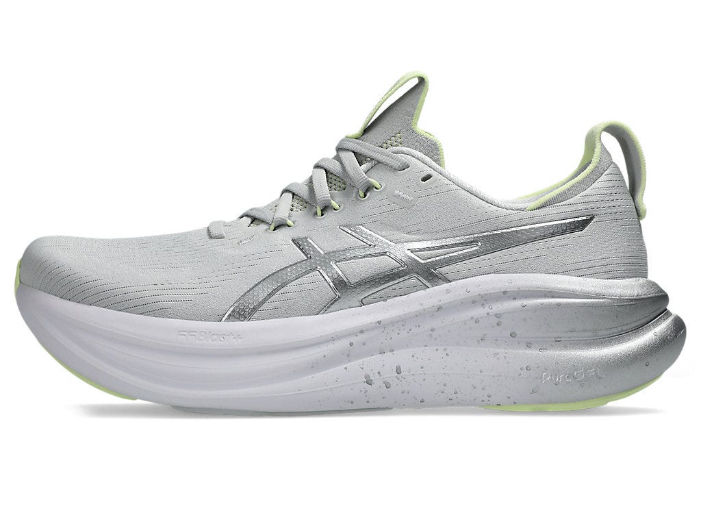 GEL-NIMBUS 28 PLATINUM - Platinum/Glow Green