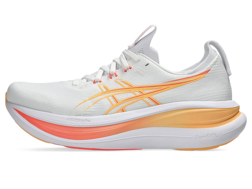 GEL-NIMBUS 28 - White/Coral Sun