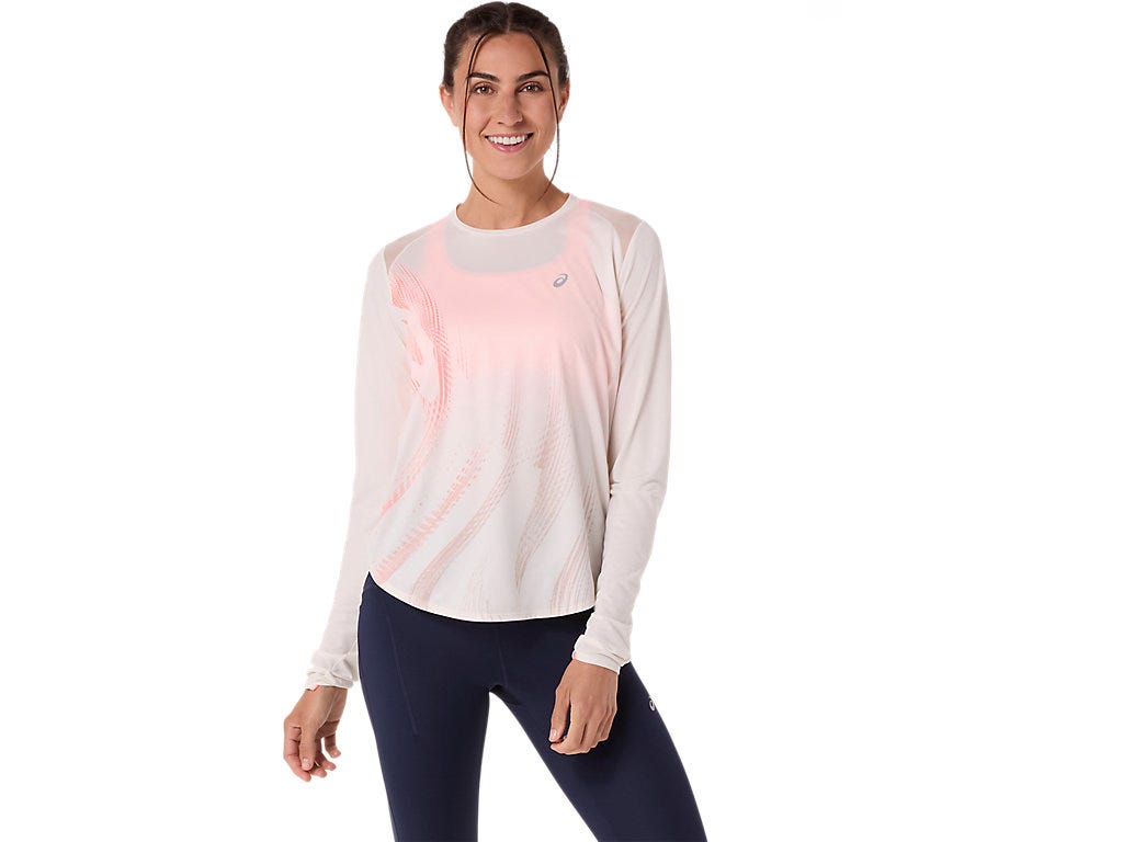 ROAD GRAPHIC LS TOP - Cream
