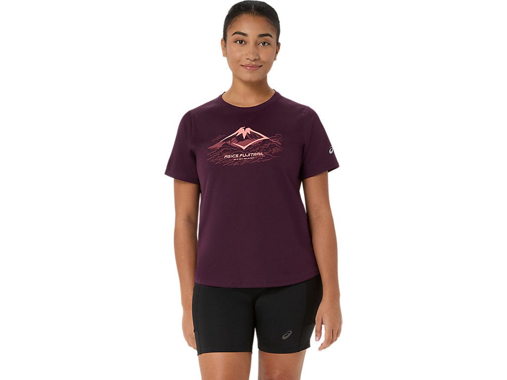 FUJITRAIL LOGO SS TOP - Dark Aubergine