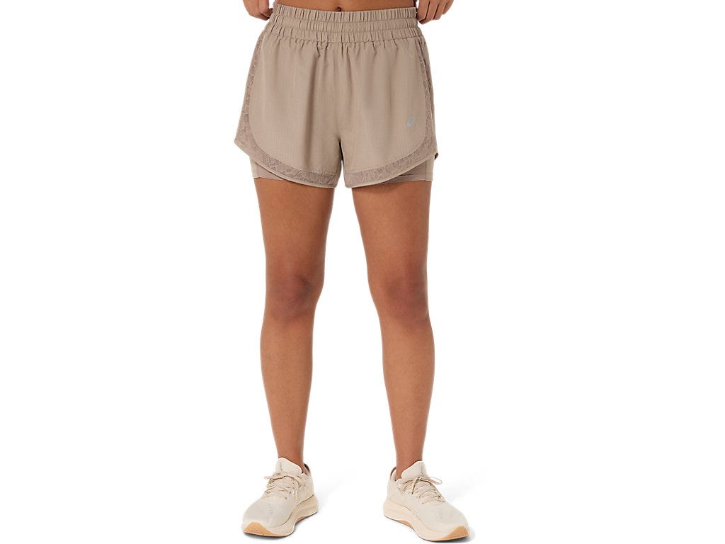 NAGINO RUN 2-N-1 SHORT - Greige
