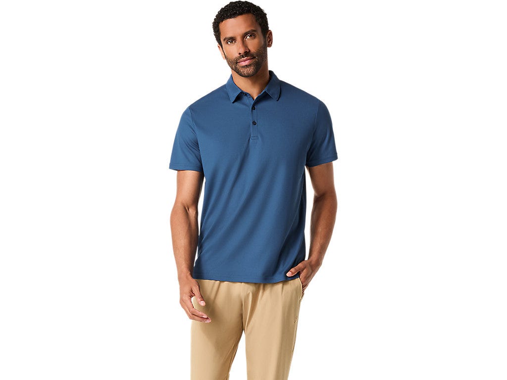 ASICS SPIRAL EMBROIDERY POLO-SHIRTS - Twilight Blue