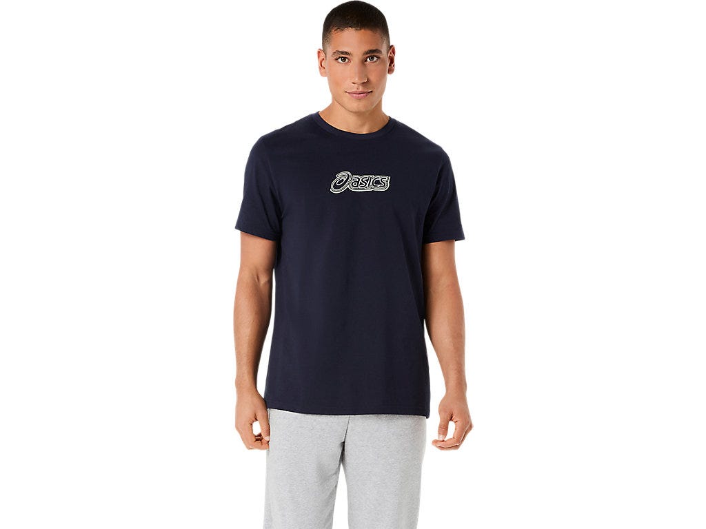 ASICS LOGO GRAPHIC TEE - Midnight