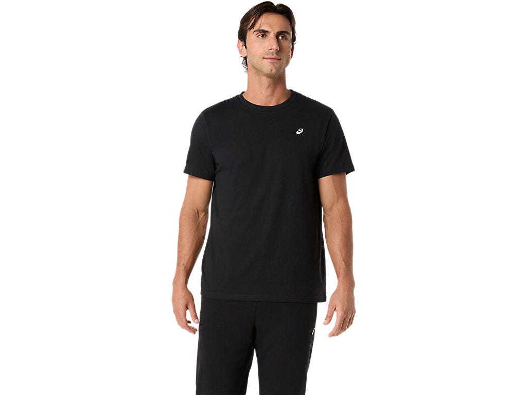 ASICS SPIRAL EMBROIDERY TEE - Performance Black