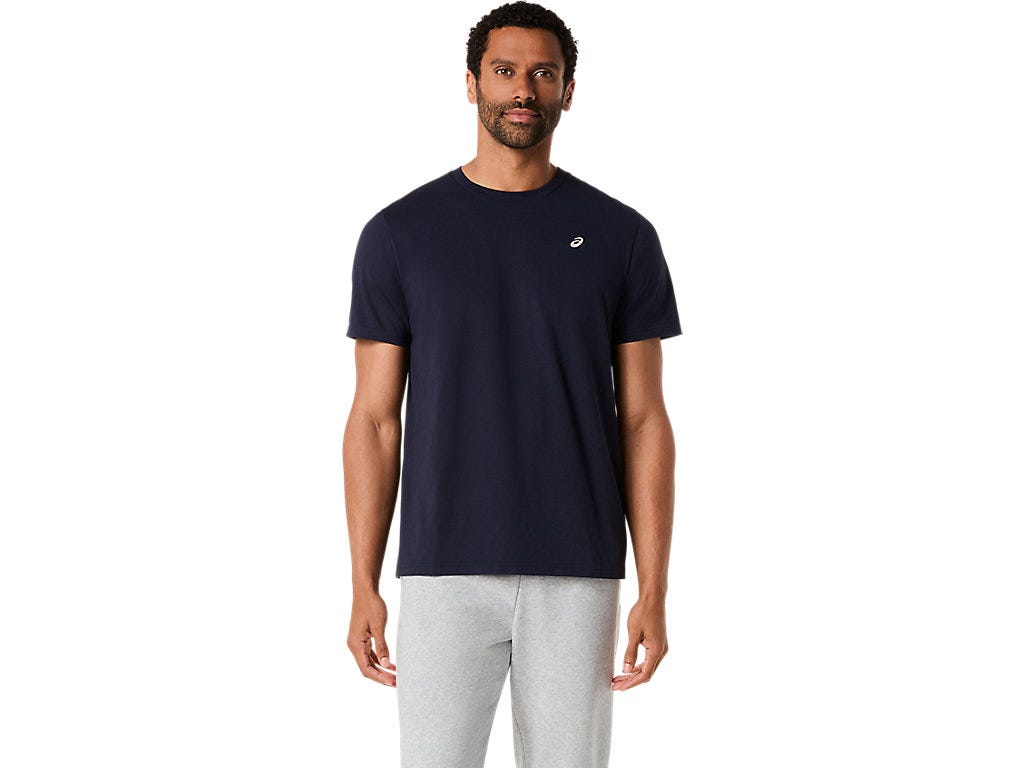 ASICS SPIRAL EMBROIDERY TEE - Midnight