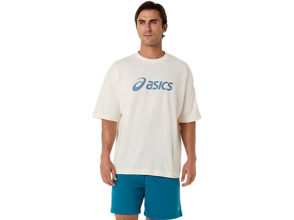 ASICS LOGO RELAXED TEE - Cream