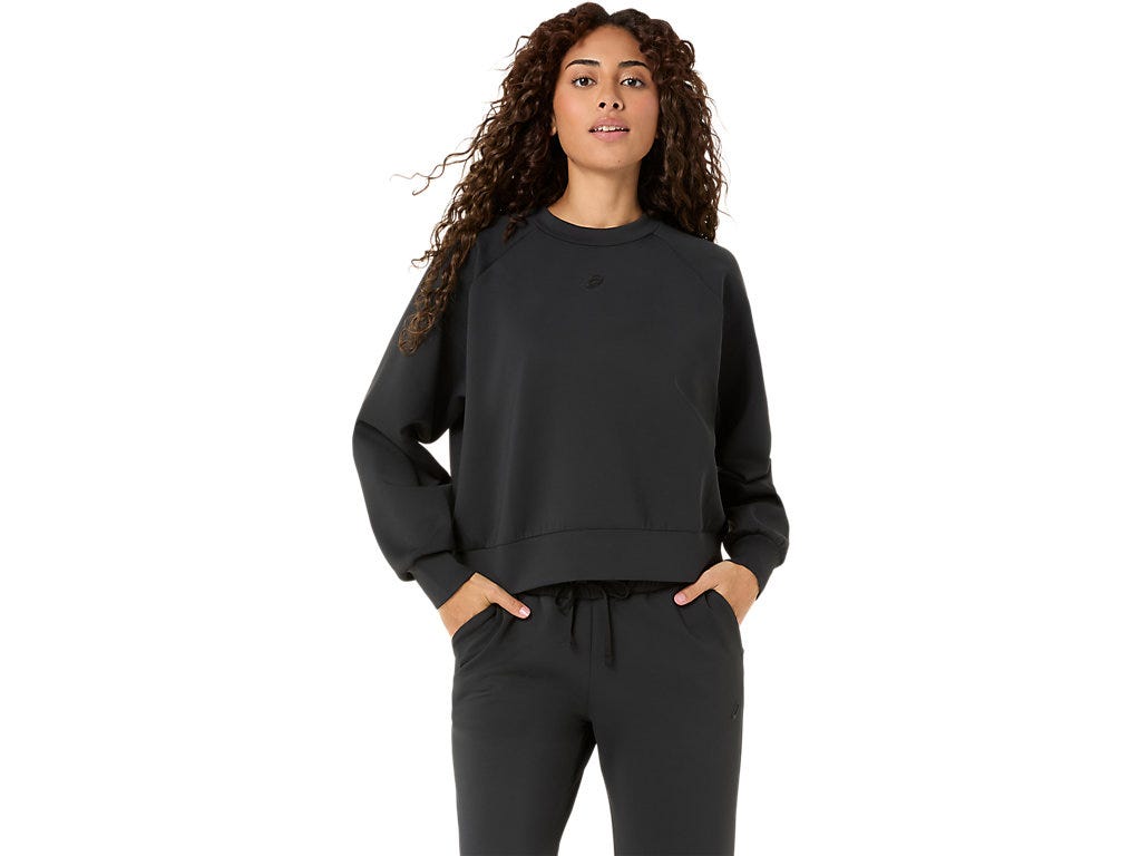 NAGINO REFINED TEXTURE SWEAT TOP - Performance Black