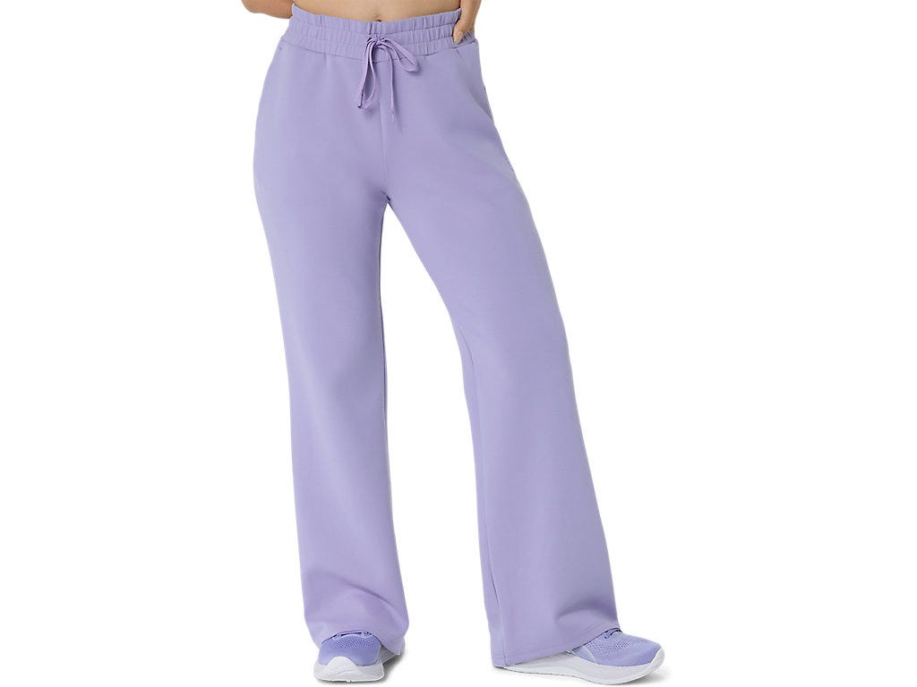 NAGINO REFINED TEXTURE SWEAT FLARE PANT - Bluebell