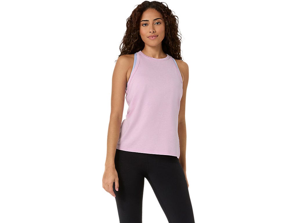 REFINED TEXTURE SLEEVELESS TOP - Hazy Lilac Heather