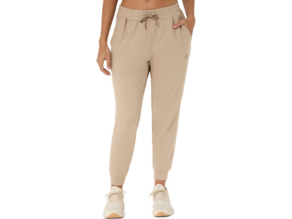 REFINED TEXTURE JOGGER PANT - Greige Heather