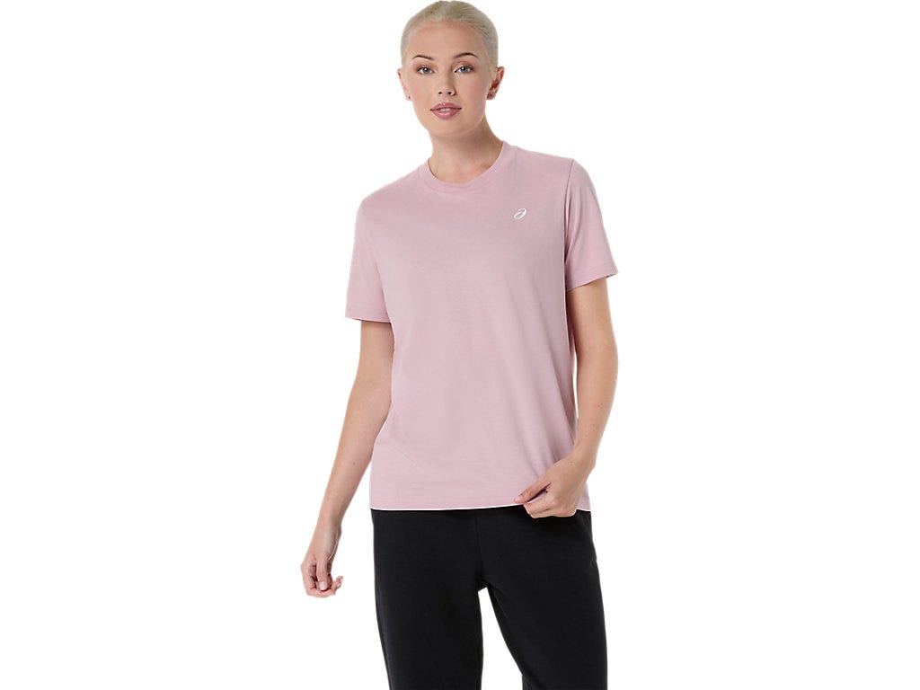 ASICS SPIRAL EMBROIDERY TEE - Morganite