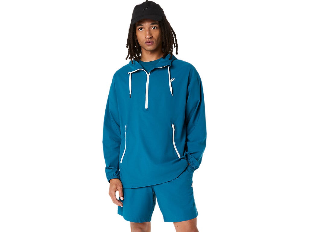 HERITAGE DOUBLE WEAVE RELAXED ANORAK - Dark Teal