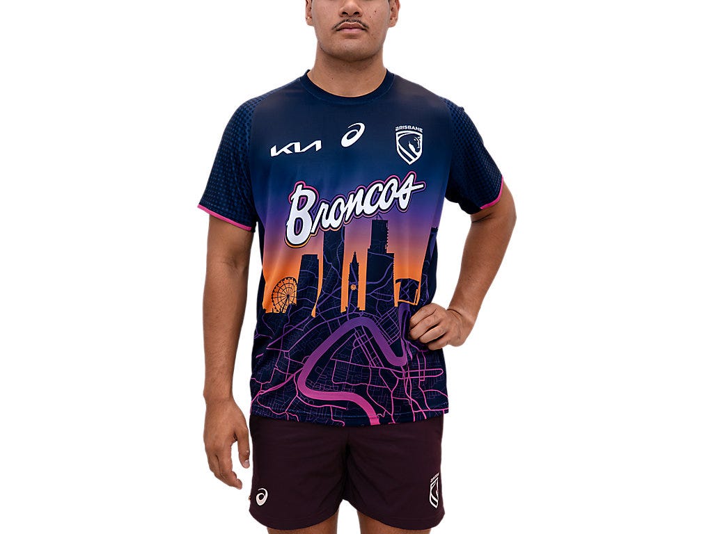 BRISBANE BRONCOS 2026 RUN OUT TEE - Multi