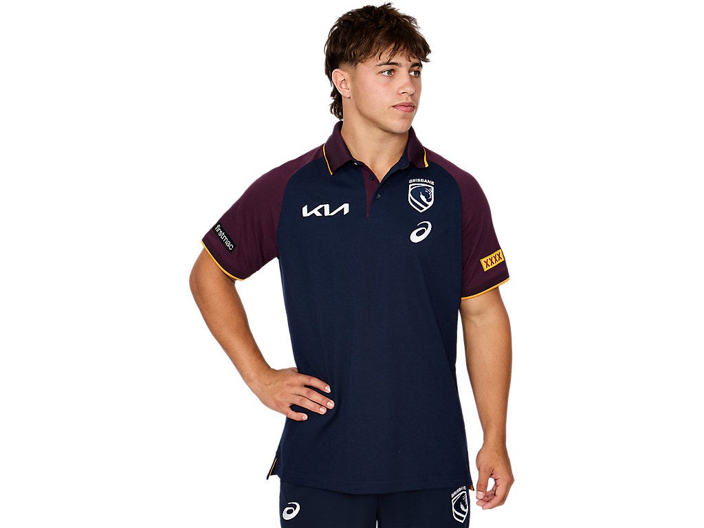 2026 BRISBANE BRONCOS TEAM POLO - Midnight