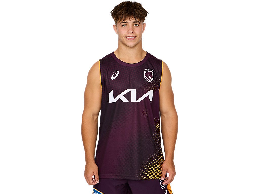 2026 BRISBANE BRONCOS TRAINING SINGLET - Maroon